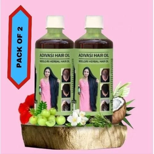 ADIVASI HERBAL NILAMBARI HAIR OIL! PACK OF 2 (BUY 1 GET 1 FREE)(4.9 ⭐⭐⭐⭐⭐ 93,830 REVIEWS) NEW