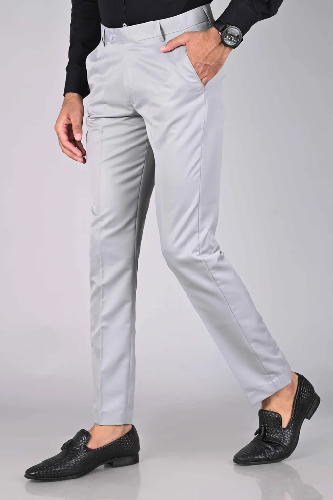 🔥👖High Stretch Men's Classic Pant For Men (LIGHT GREY) 💖