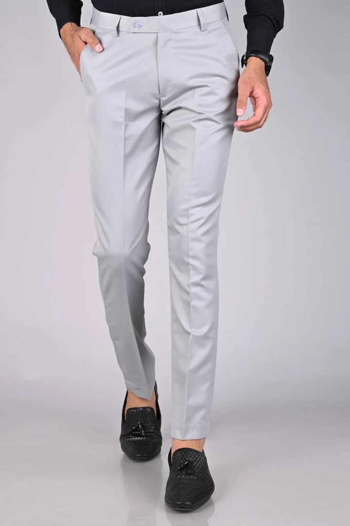 🔥👖High Stretch Men's Classic Pant For Men (LIGHT GREY) 💖